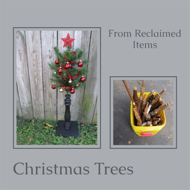 Upcyled Chair Spindle Christmas Trees {craft fail?}