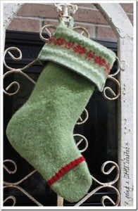 felted sweater Christmas stocking
