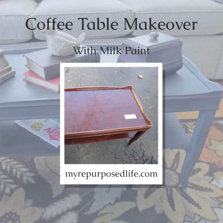 Easy Two Tiered Coffee Table Makeover Using Milk Paint
