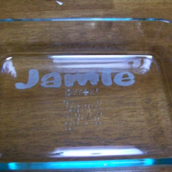etched baking dish gift idea