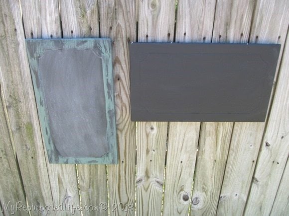 cabinet doors into chalkboards