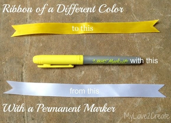 color a ribbon with a marker