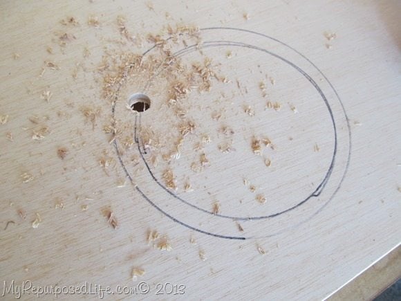 drill a hole for the jigsaw blade