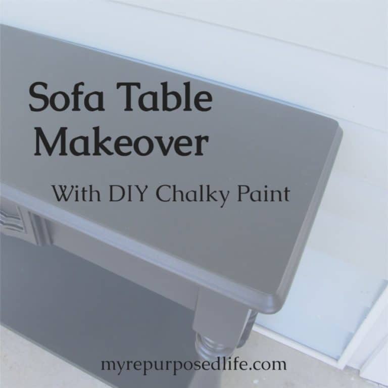 Black Sofa Table-Easy Makeover