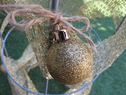 gold glitter ornament