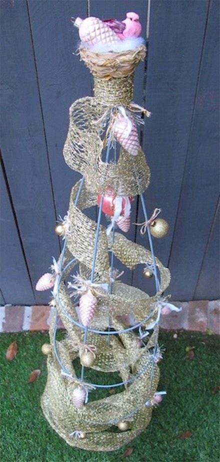 decorated tomato cage decorated tomato cage