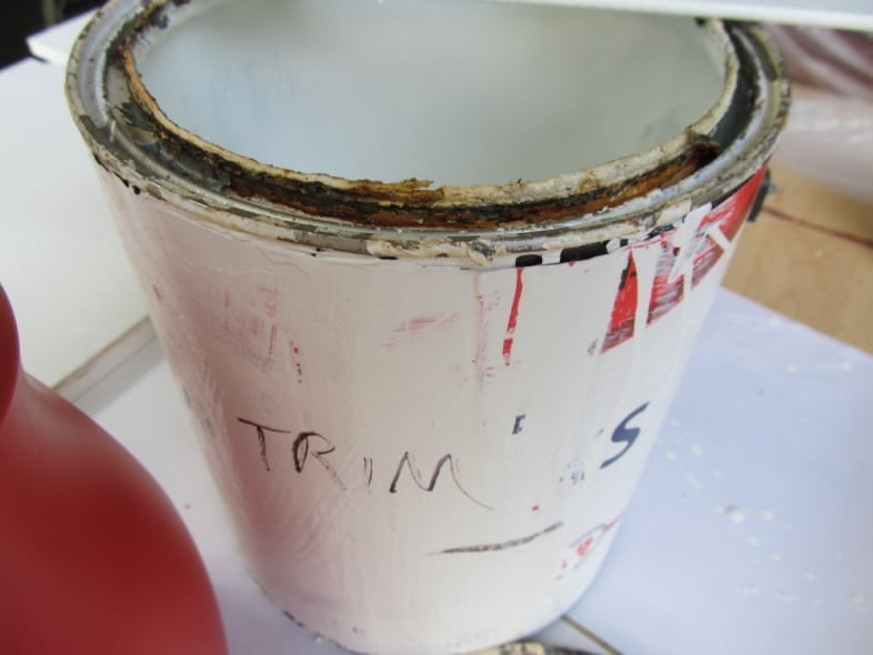 rusted paint can