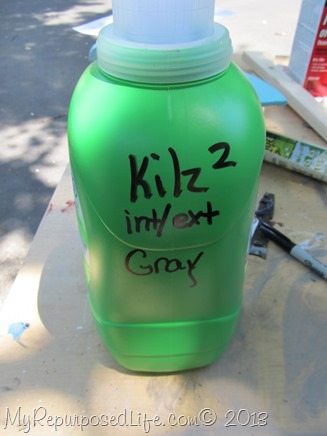 store paint in plastic jugs