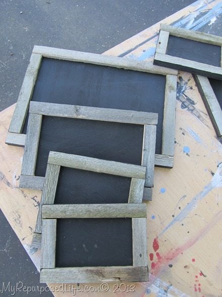 small rustic chalkboards