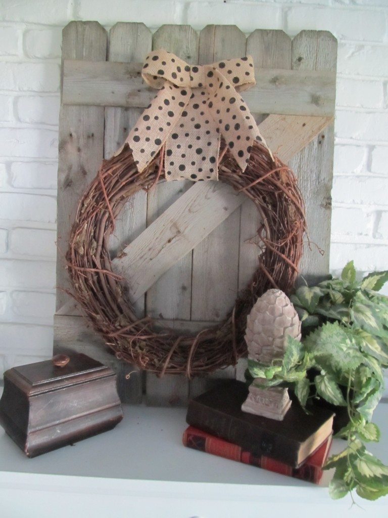 Rustic Fence as Mantel Decor