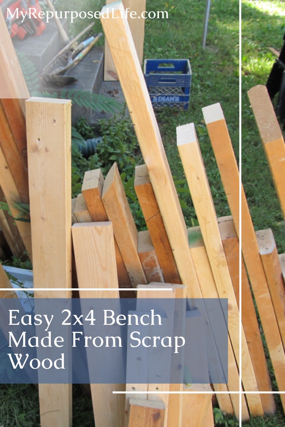 Easy 2x4 scraps stool and bench tutorial. This is a great way to use up your lumber scraps. Great for gifts and selling at farmer's markets. #MyRepurposedLife #repurposed #scraps #lumber #2x4's via @repurposedlife