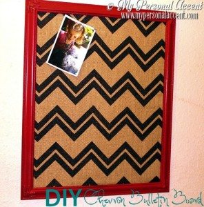 DIY Chevron Bulletin Board from My Personal Accent