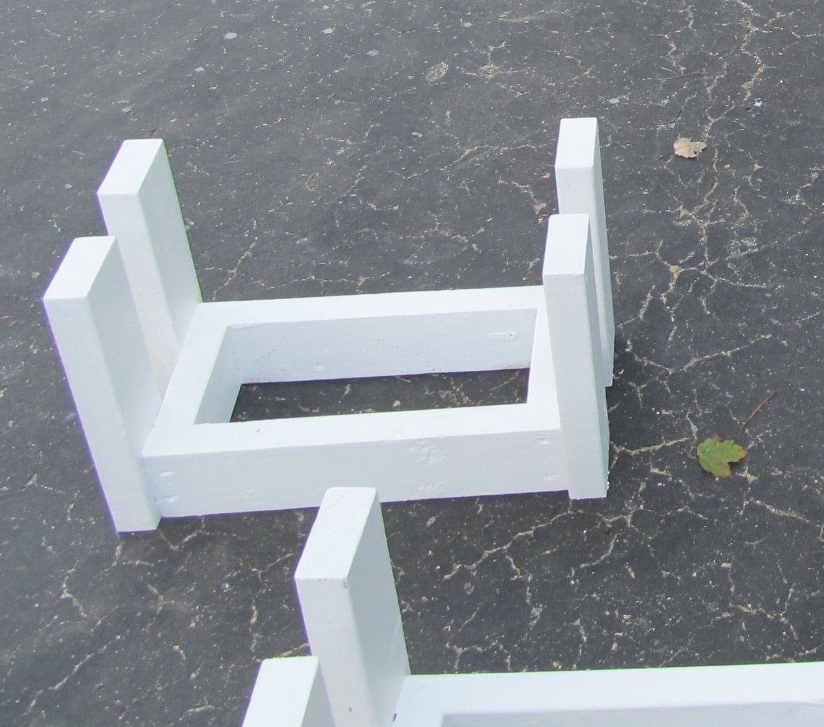 base of bench assembled and painted