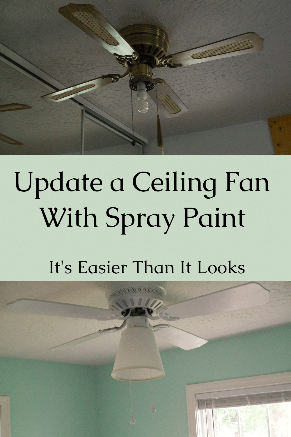 ceiling fan before and after paint