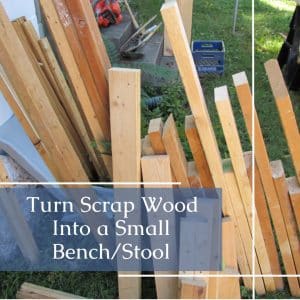 scrap wood benches and stools
