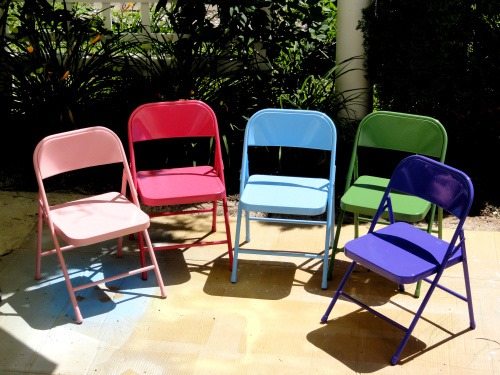 spray-painted-folding-kids-chairs