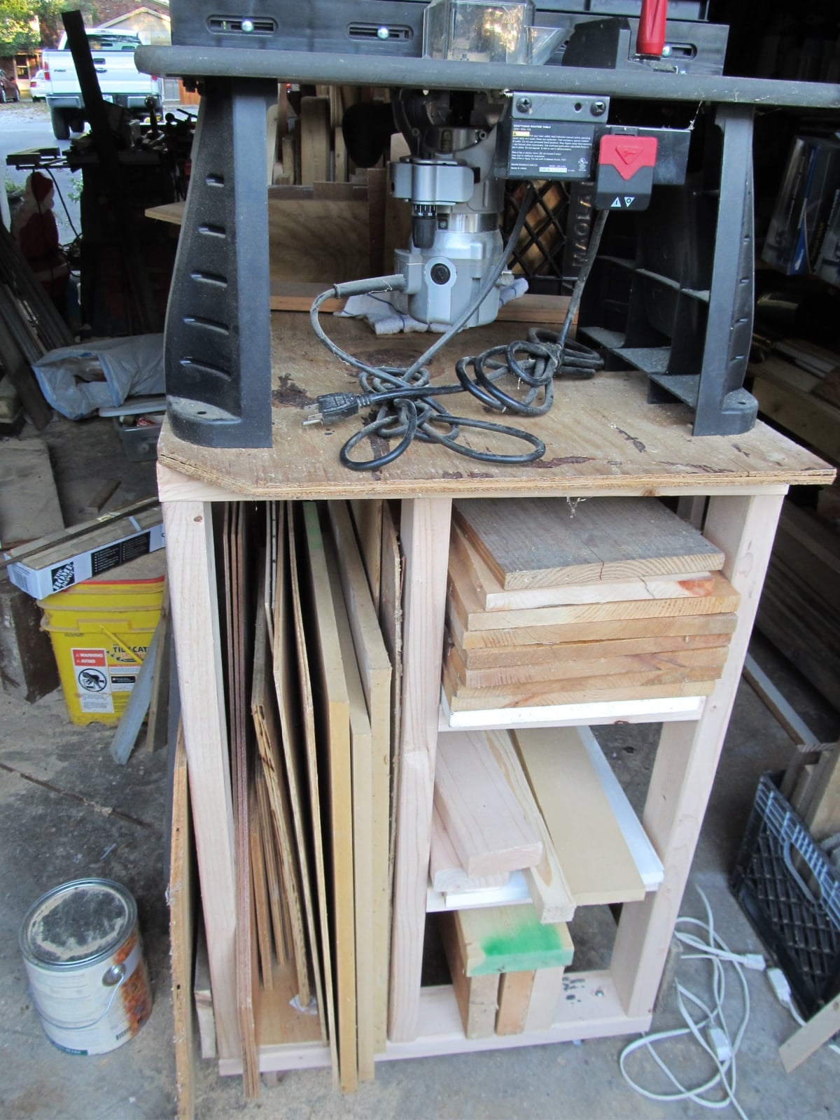 workbench lumber storage