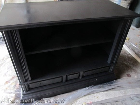 howt to repurpose a t.v. cabinet