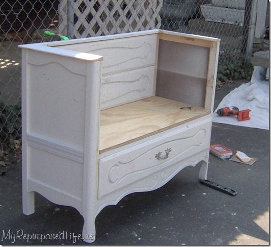 Repurposed Dresser Bench My Life Repurposed Dresser Bench Storage