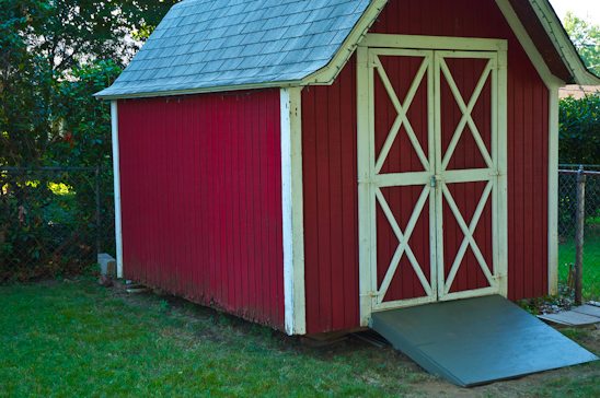 How to Build a Shed Ramp {Potholes and Pantyhose}