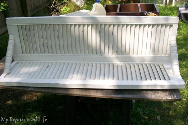 easy chippy shutter shelf tutorial