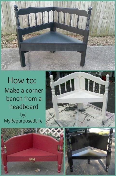 How to make a headboard corner bench from My Repurposed Life