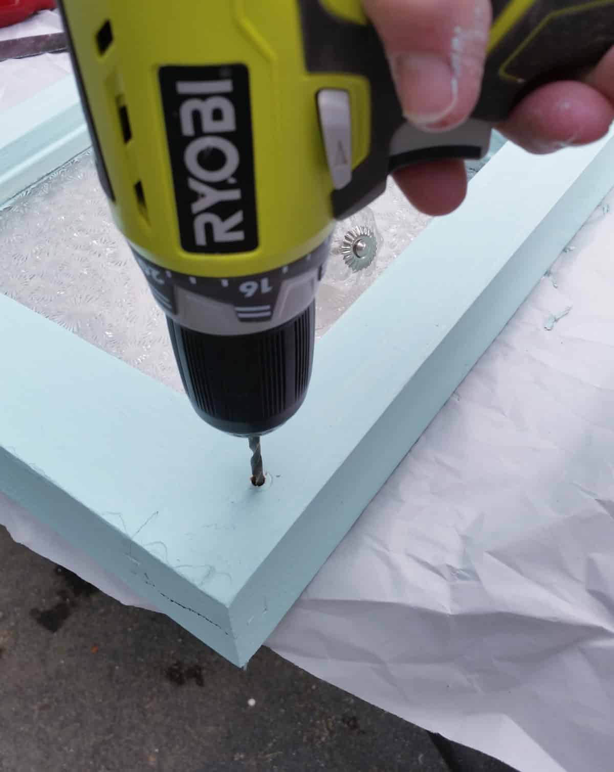 drill pilot hole