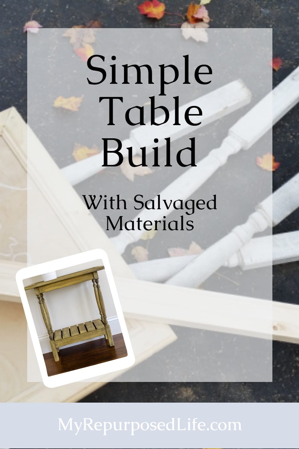 easy table build with salvaged materials glazed yellow