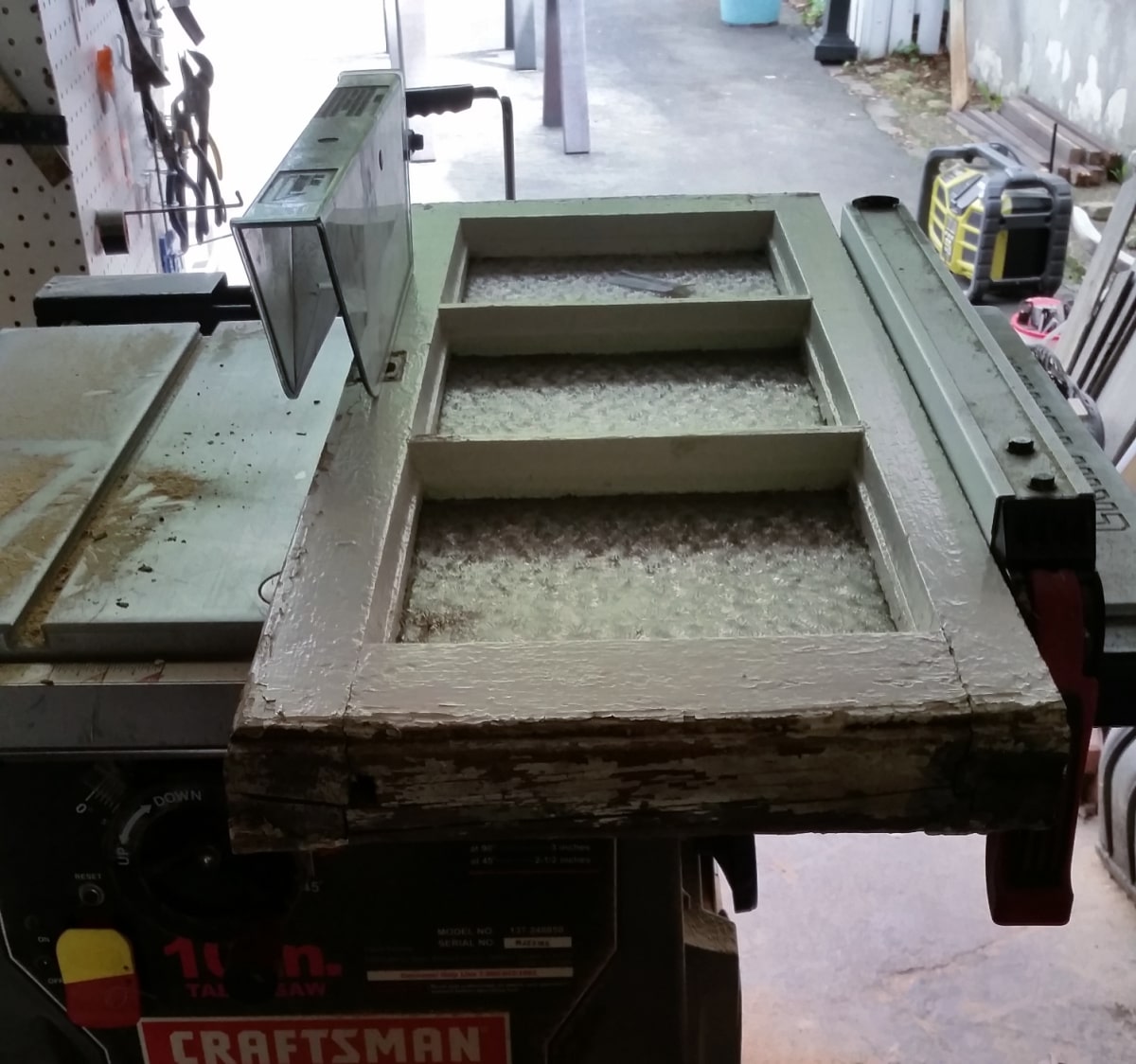 trim window on miter saw