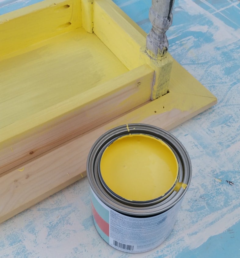 yellow paint on new table