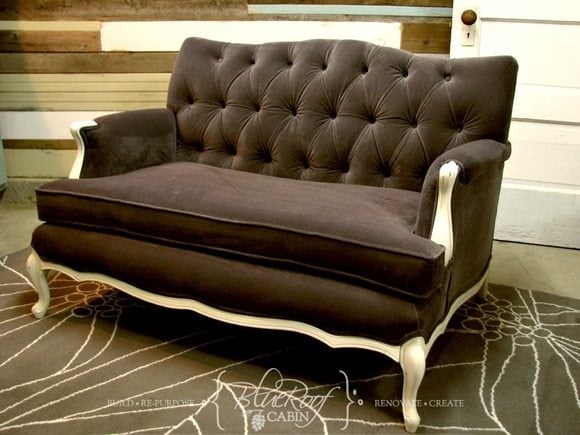 amazing button tufted loveseat