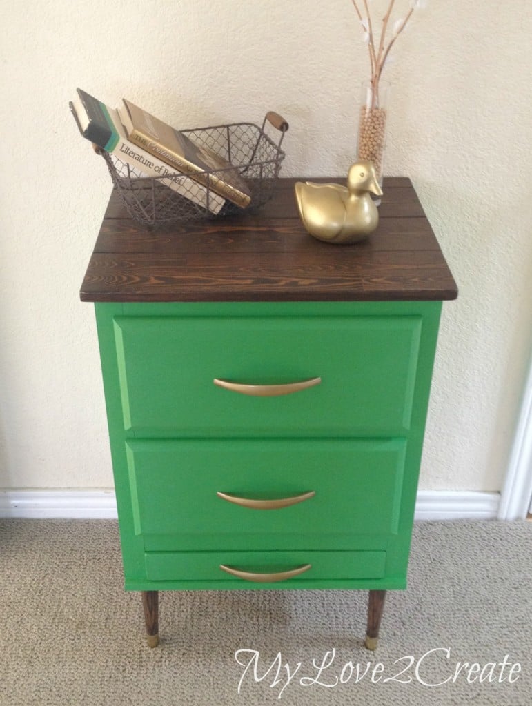 Night Stand Makeover after