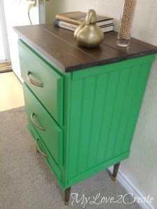 Night Stand Makeover after