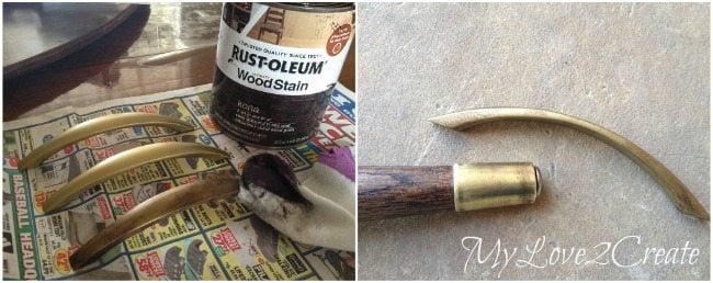 Adding Stain to gold handles