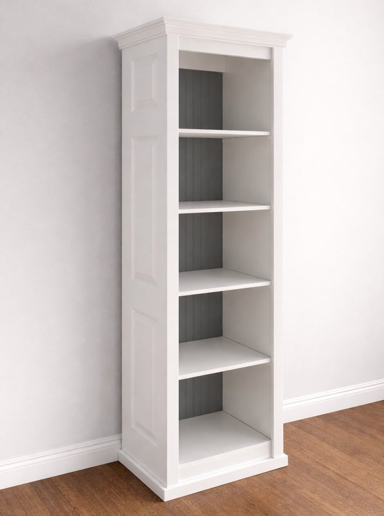 bi-fold door bookcase