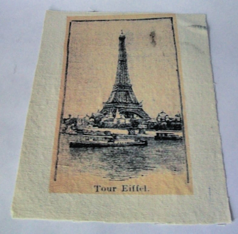 fabric image eiffel tower