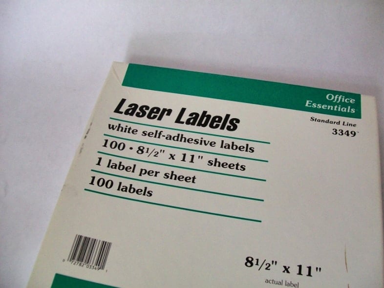 full sheet labels