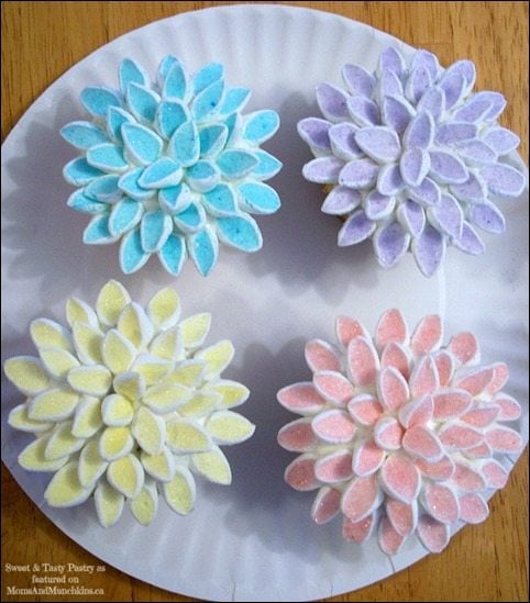 marshmallow-flower-cupcakes