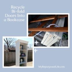 recycled door bookcase