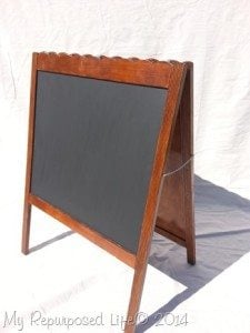 Sandwich Board Repurposed Crib|Chalkboard Easel