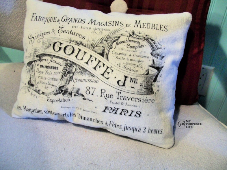 small pillow how to print on fabric MyRepurposedLife