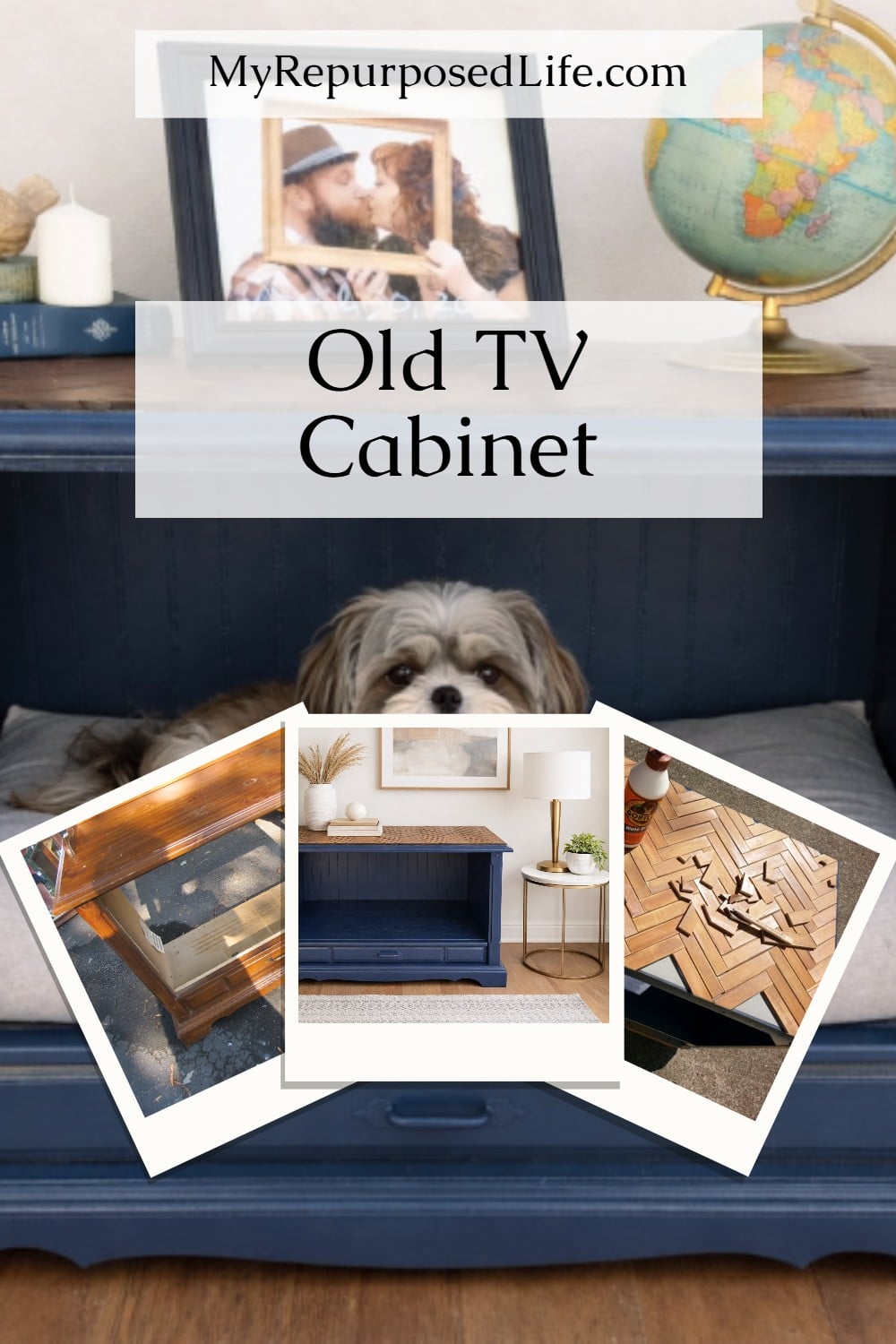 use an old cabinet for a new pet bed