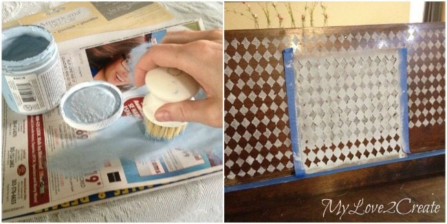 painting stencil with chalk paint