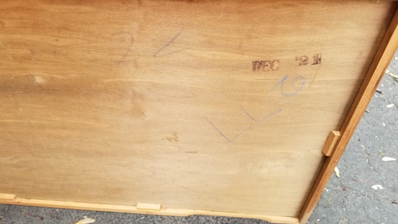 dated dresser drawer