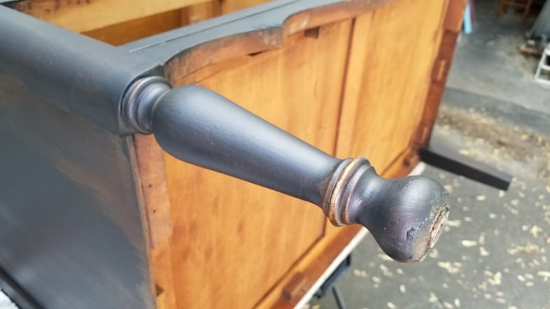 wipe back milk paint