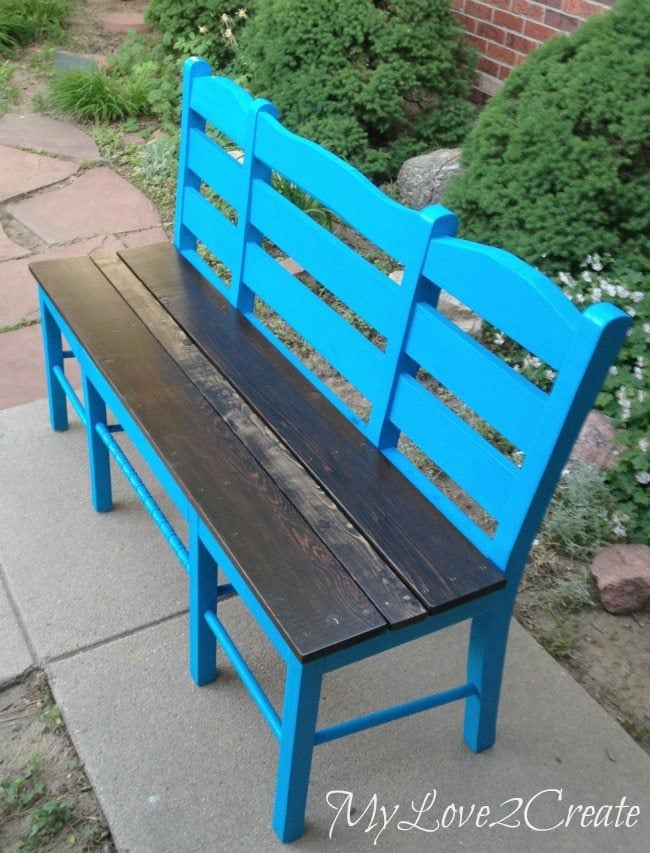 Old chairs made into New bench