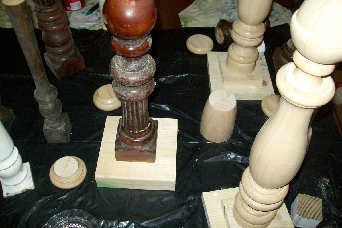 design stage of candlesticks-adding bases
