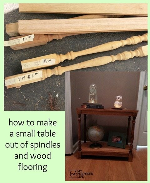 How to make a new DIY spindle table out of scraps. I made this table to be a stand for a vintage machinists tool box. Now, it's a great office component. #MyRepurposedLife #diy #spindle #table #office #organization via @repurposedlife