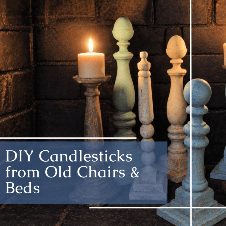 DIY Spindle Candlesticks from Repurposed Wood