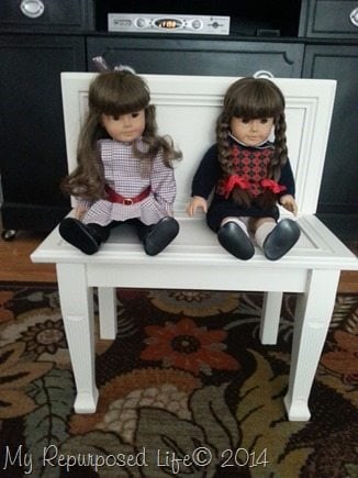 Repurposed Cabinet Door Bench